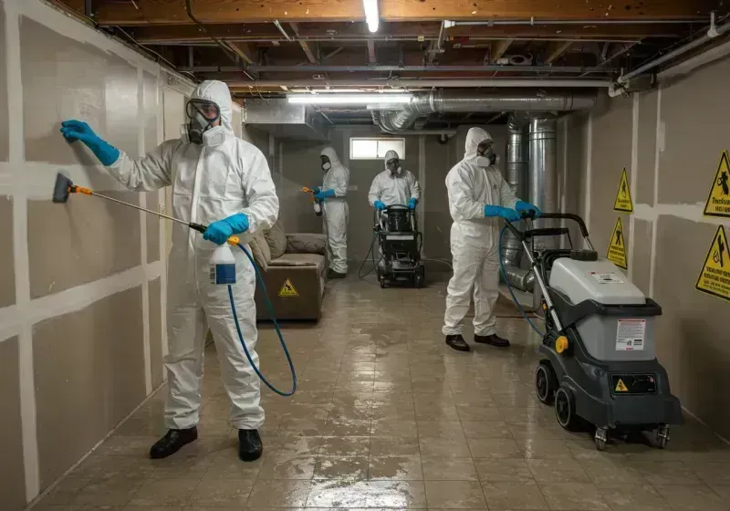 Basement Moisture Removal and Structural Drying process in Sharp County, AR